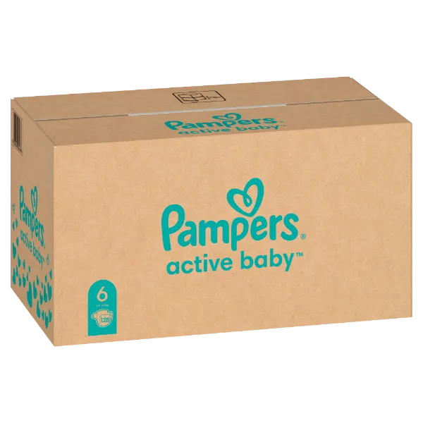 Pampers Active Baby pelenka - havi pelenkacsomag Méret: 6, 128 db Pelenka, 13kg - 18kg termékhez kapcsolódó kép