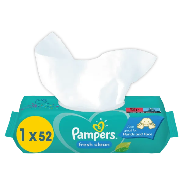 Pampers Fresh Clean Nedves Törlőkendő, 4 Csomag = 208 db termékhez kapcsolódó kép