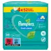 Pampers Fresh Clean Nedves Törlőkendő, 4 Csomag = 208 db termékhez kapcsolódó kép