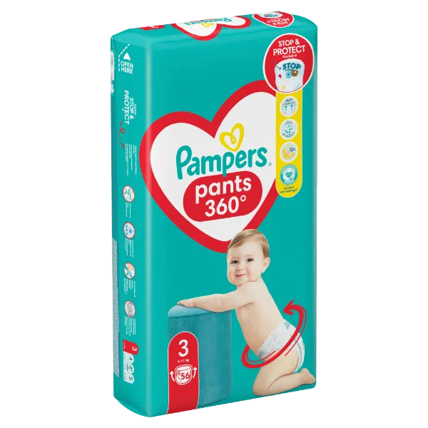 Pampers Pants Bugyipelenka, Méret: 3, 56 db pelenka, 6kg-11kg termékhez kapcsolódó kép