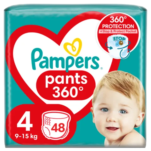 Pampers Pants Bugyipelenka, Méret: 4, 48 db pelenka, 9kg-15kg termékhez kapcsolódó kép