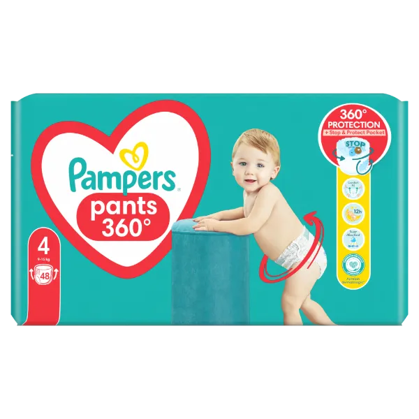 Pampers Pants Bugyipelenka, Méret: 4, 48 db pelenka, 9kg-15kg termékhez kapcsolódó kép