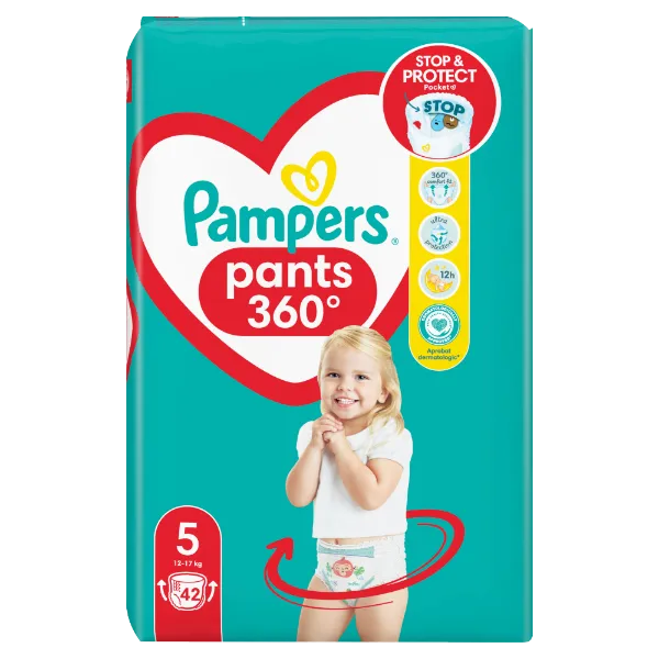 Pampers Pants Bugyipelenka, Méret: 5, 42 db pelenka, 12kg-17kg termékhez kapcsolódó kép