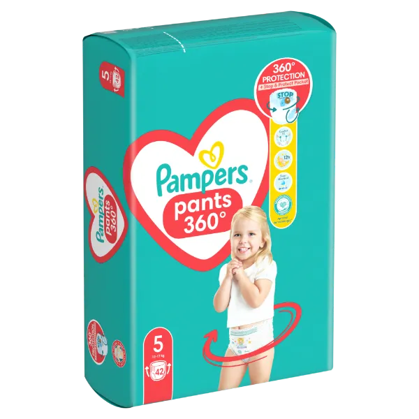 Pampers Pants Bugyipelenka, Méret: 5, 42 db pelenka, 12kg-17kg termékhez kapcsolódó kép