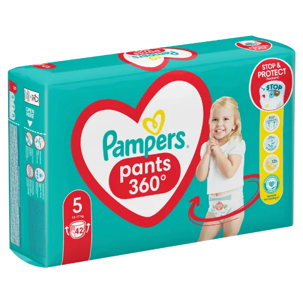 Pampers Pants Bugyipelenka, Méret: 5, 42 db pelenka, 12kg-17kg termékhez kapcsolódó kép