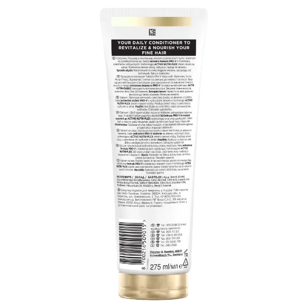 Pantene Pro-V Aqualight balzsam 275ml, egészséges megjelenésű haj. Active Nutri-Plex termékhez kapcsolódó kép