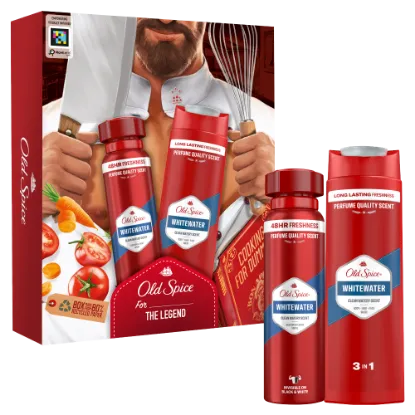 Old Spice Whitewater Chef ajándékcsomag (deo spray és tusfürdő) termékhez kapcsolódó kép