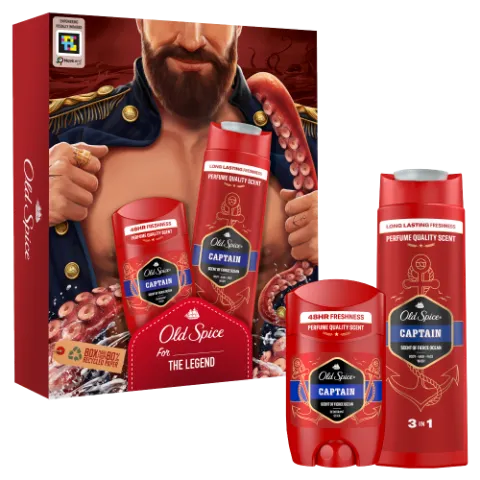 Old Spice Dark Captain ajándékcsomag (stift dezodor és tusfürdő) termékhez kapcsolódó kép