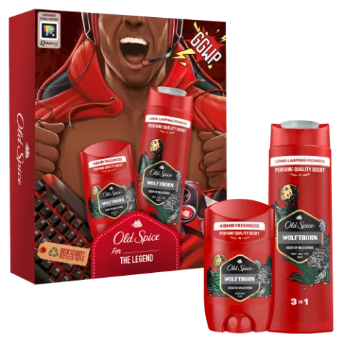 Old Spice Wolfthorn Gamer ajándékcsomag (stift dezodor és tusfürdő) termékhez kapcsolódó kép