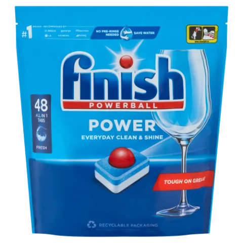 Finish Powerball Power All in 1 Regular mosogatógép tabletta 48 db 768 g termékhez kapcsolódó kép