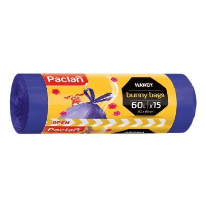 Paclan Bunny Bags illatos szemeteszsák 60l (*15zsák) 61cm*90cm 15my termékhez kapcsolódó kép