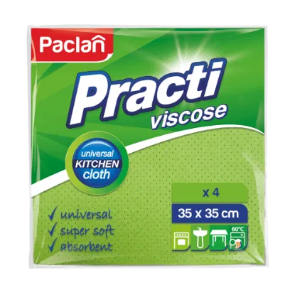 Paclan Practi Viscose univerzális törlőkendő 4 db 35cm*35cm termékhez kapcsolódó kép