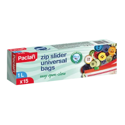 Paclan Zip záras szivárgásmentes zacskó 1l 15 db 47my termékhez kapcsolódó kép