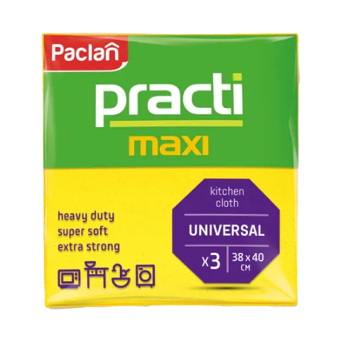 Paclan Practi Maxi univerzális viszkóz törlőkendő 3 db 38cm*40cm termékhez kapcsolódó kép