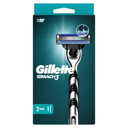 Gillette Mach3 Férfi Borotva, 1 db Gillette Borotva, 2 db Borotvabetét termékhez kapcsolódó kép