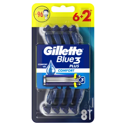 Gillette Blue3 Plus Comfort, Eldobható Borotva Férfiaknak, 8 Darabos Kiszerelés termékhez kapcsolódó kép