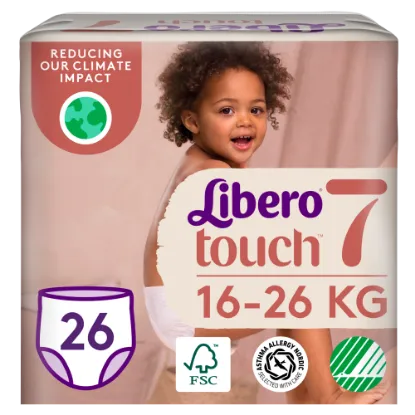 Libero Touch egyszerhasználatos bugyipelenka, méret: 7, 16-26 kg, 26 db termékhez kapcsolódó kép