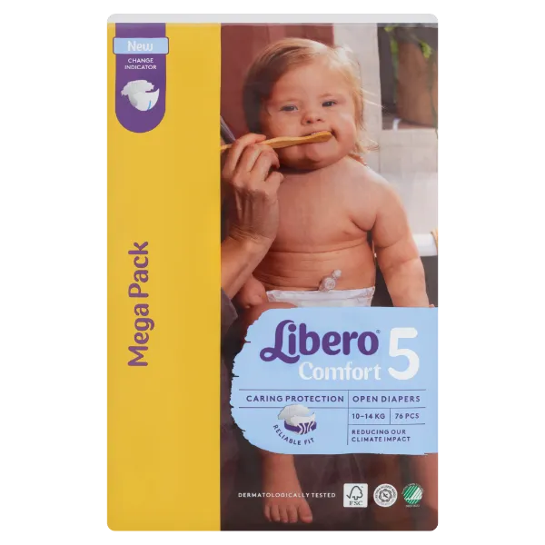 Libero Comfort egyszerhasználatos pelenka, méret: 5, 10-14 kg, 76 db termékhez kapcsolódó kép