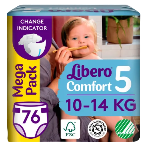 Libero Comfort egyszerhasználatos pelenka, méret: 5, 10-14 kg, 76 db termékhez kapcsolódó kép