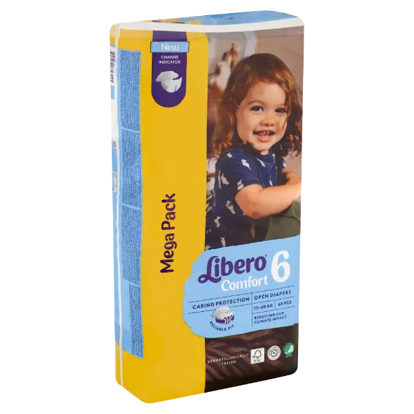 Libero Comfort egyszerhasználatos pelenka, méret: 6, 13-20 kg, 68 db termékhez kapcsolódó kép