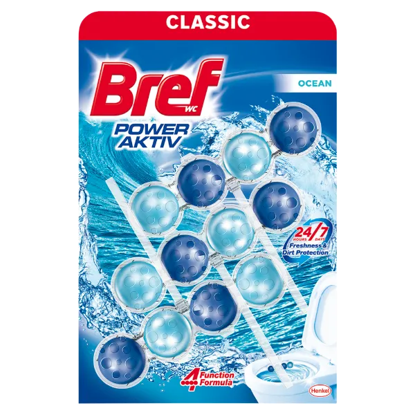 Bref Power Aktiv Ocean WC frissítő 3 x 50 g  termékhez kapcsolódó kép
