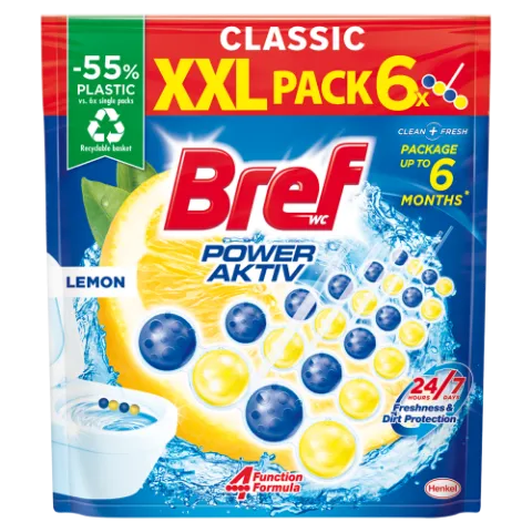 Bref Power Aktiv Lemon WC frissítő 6 x 50 g termékhez kapcsolódó kép