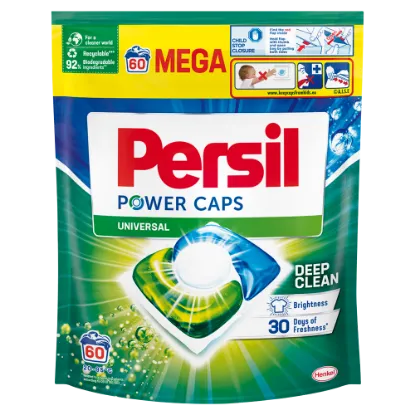 Persil Power Caps mosószer koncentrátum gépi mosáshoz fehér és világos ruhadarabokhoz 60 mosás 840 g termékhez kapcsolódó kép