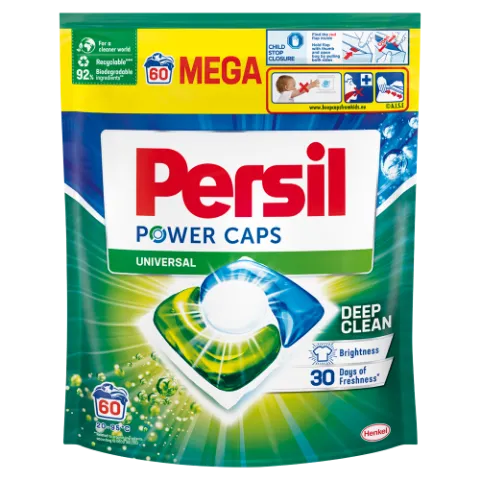 Persil Power Caps mosószer koncentrátum gépi mosáshoz fehér és világos ruhadarabokhoz 60 mosás 840 g termékhez kapcsolódó kép