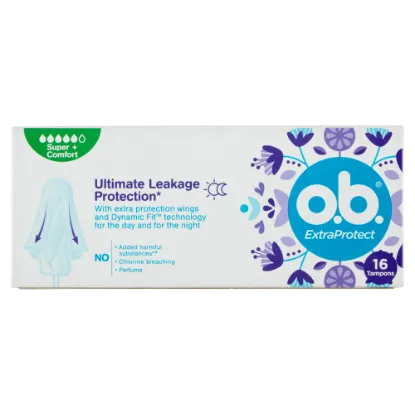 o.b. ExtraProtect Super+ Comfort tampon 16 db termékhez kapcsolódó kép