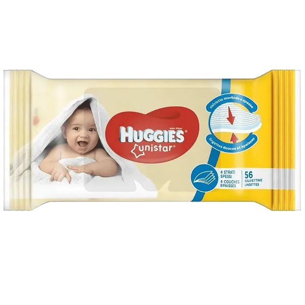 Huggies Unistar nedves törlőkendő 56db termékhez kapcsolódó kép