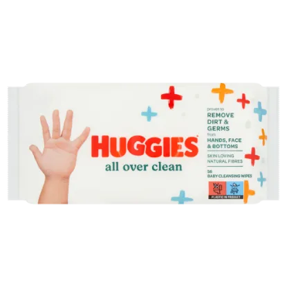 Huggies All Over Clean babakendők 56 db termékhez kapcsolódó kép