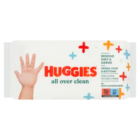 Huggies All Over Clean babakendők 56 db termékhez kapcsolódó kép