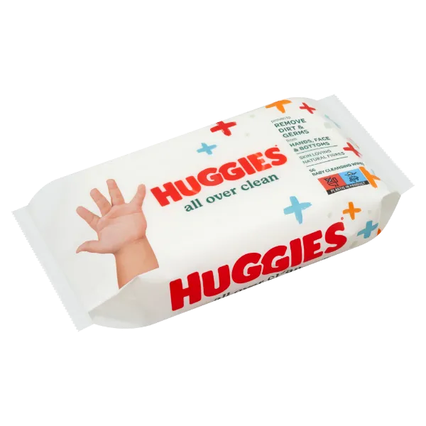Huggies All Over Clean babakendők 56 db termékhez kapcsolódó kép