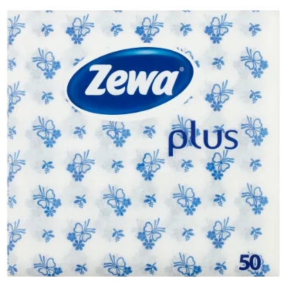 Zewa Plus kék mintás szalvéta 1 rétegű 50 db termékhez kapcsolódó kép