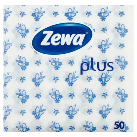 Zewa Plus kék mintás szalvéta 1 rétegű 50 db termékhez kapcsolódó kép