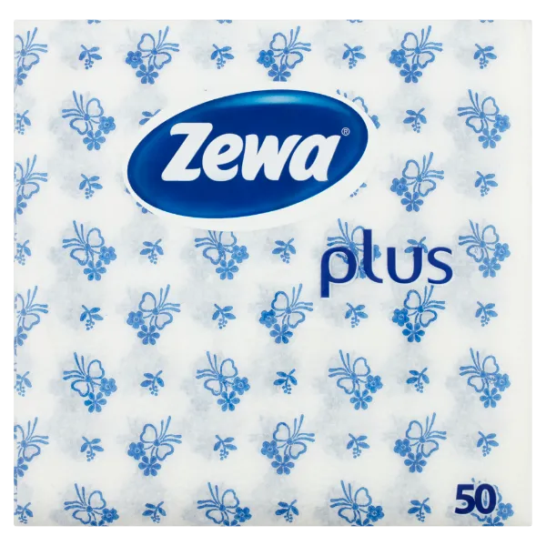 Zewa Plus kék mintás szalvéta 1 rétegű 50 db termékhez kapcsolódó kép
