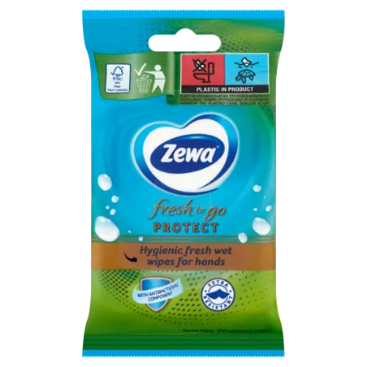 Zewa Fresh To Go Protect higiénikus nedves kéztisztító kendő 10 db termékhez kapcsolódó kép