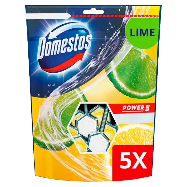 DOMESTOS Power5 WC frissítő blokk Lime 5 x 55 g termékhez kapcsolódó kép