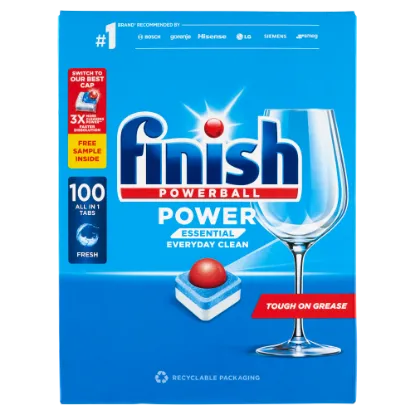 Finish Powerball Regular mosogatógép tabletta 100 db 1300 g + 2 kapszula 24,4 g termékhez kapcsolódó kép