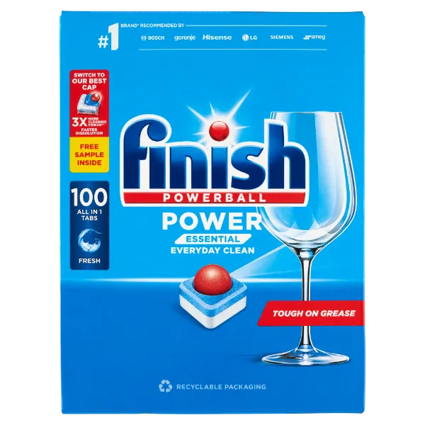 Finish Powerball Regular mosogatógép tabletta 100 db 1300 g + 2 kapszula 24,4 g termékhez kapcsolódó kép