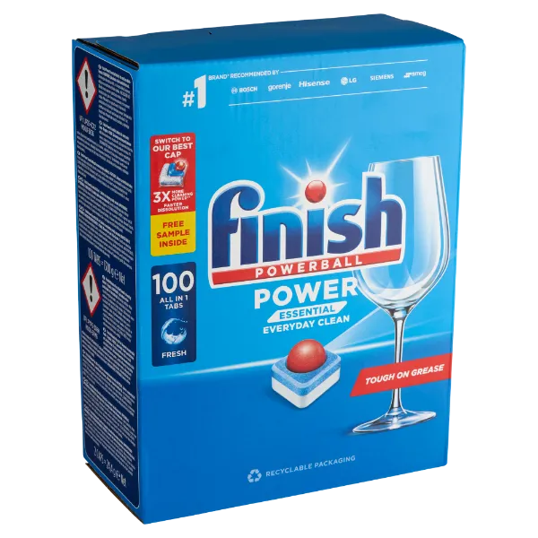 Finish Powerball Regular mosogatógép tabletta 100 db 1300 g + 2 kapszula 24,4 g termékhez kapcsolódó kép