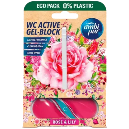 Ambipur aktív wc gél blokk 45g rose & lily termékhez kapcsolódó kép