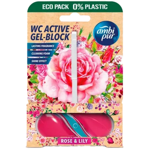 Ambipur aktív wc gél blokk 45g rose & lily termékhez kapcsolódó kép