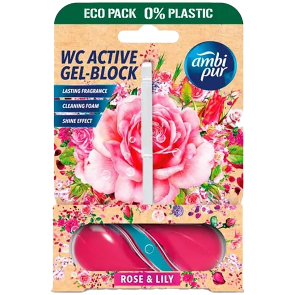 Ambipur aktív wc gél blokk 45g rose & lily termékhez kapcsolódó kép