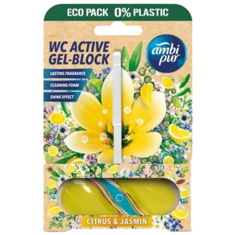 Ambipur aktív wc gél blokk 45g lemon & jasmin termékhez kapcsolódó kép