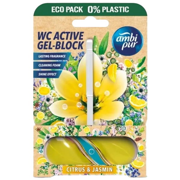 Ambipur aktív wc gél blokk 45g lemon & jasmin termékhez kapcsolódó kép
