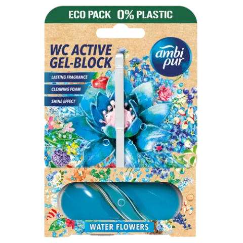 Ambipur aktív wc gél blokk 45g water & flowers termékhez kapcsolódó kép