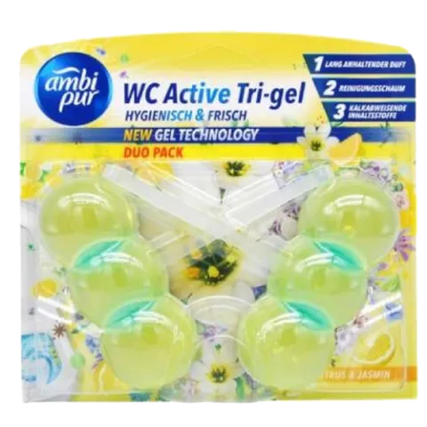 Ambipur aktív wc gél blokk 2x45g lemon & jasmine termékhez kapcsolódó kép