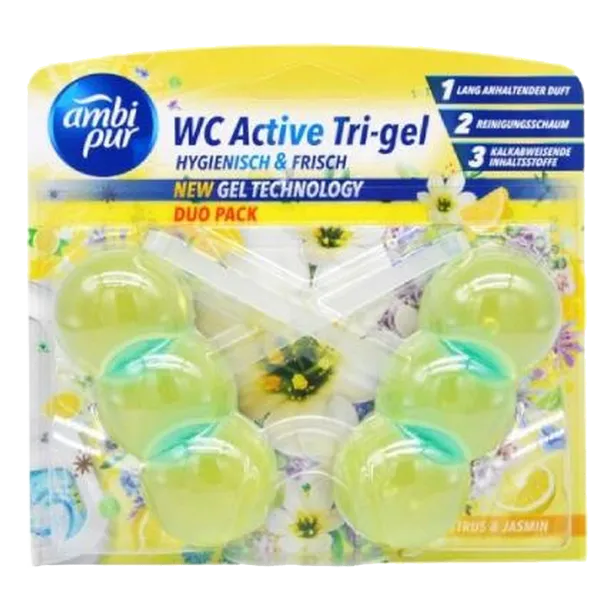 Ambipur aktív wc gél blokk 2x45g lemon & jasmine termékhez kapcsolódó kép