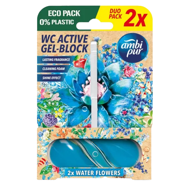 Ambipur aktív wc gél blokk 2x45g water flowers termékhez kapcsolódó kép